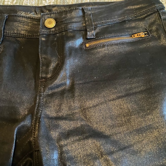The Limited Denim Shiny Black Straight Leg Jeans a WHBM brand - Picture 6 of 7
